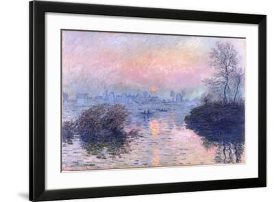 Sunset on the Seine at Lavacourt, Winter Effect Giclee Print