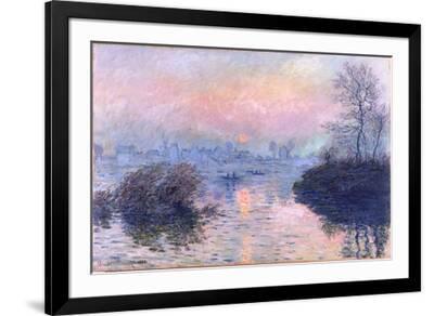 Sunset on the Seine at Lavacourt, Winter Effect Giclee Print