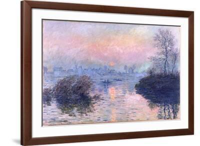 Sunset on the Seine at Lavacourt, Winter Effect Giclee Print