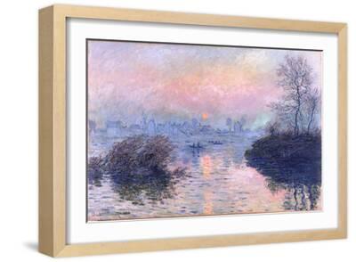 Sunset on the Seine at Lavacourt, Winter Effect Giclee Print