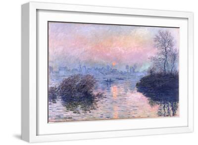 Sunset on the Seine at Lavacourt, Winter Effect Giclee Print
