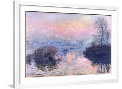 Sunset on the Seine at Lavacourt, Winter Effect' Giclee