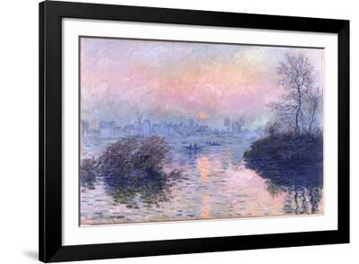 Sunset on the Seine at Lavacourt, Winter Effect' Giclee