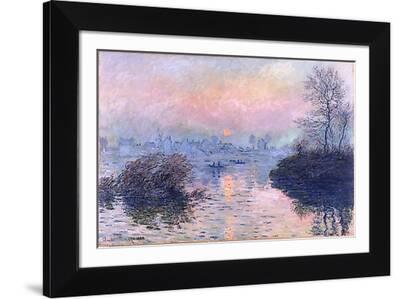 Sunset on the Seine at Lavacourt, Winter Effect Premium Giclee