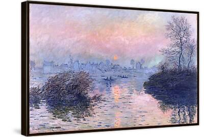 Sunset on the Seine at Lavacourt, Winter Effect Premium Giclee