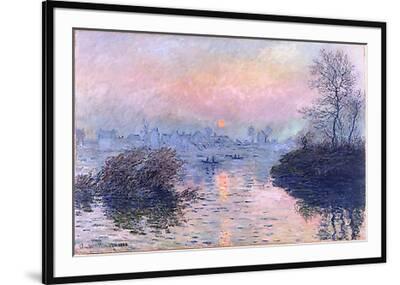 Sunset on the Seine at Lavacourt, Winter Effect Premium Giclee