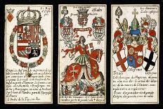 French Seventeenth-Century Heraldic Playing Cards, C.1658-Claude Orance Fine de Brianville-Framed Giclee Print