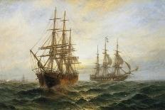 Her Majesty's Troop Ships receiving Stores in Portsmouth Harbour, 1880-Claude T. Stanfield Moore-Giclee Print