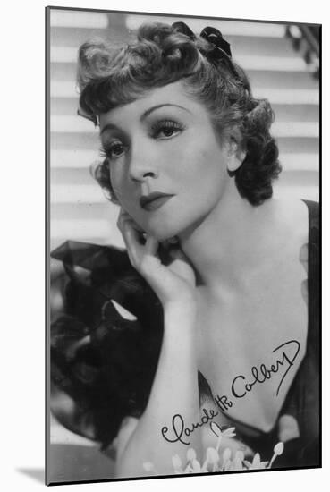 Claudette Colbert, American Actress, 20th Century-null-Mounted Photographic Print