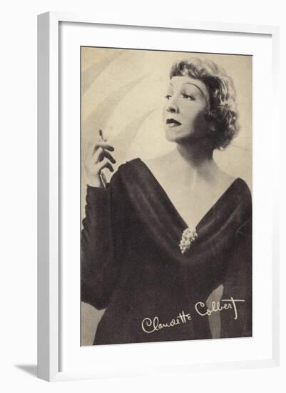 Claudette Colbert, French-Born American Actress and Film Star-null-Framed Photographic Print