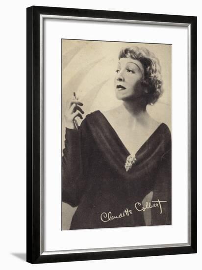 Claudette Colbert, French-Born American Actress and Film Star-null-Framed Photographic Print