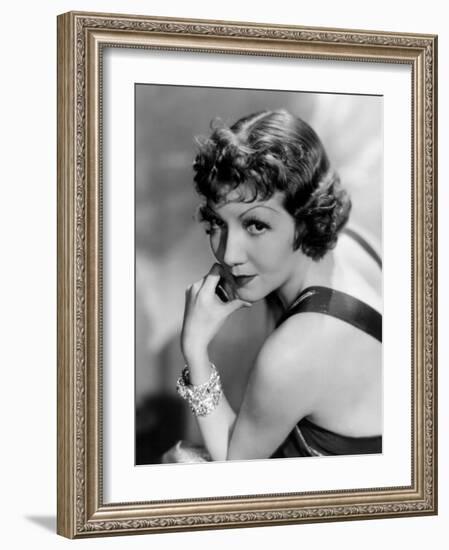 Claudette Colbert, March 22, 1935-null-Framed Photo