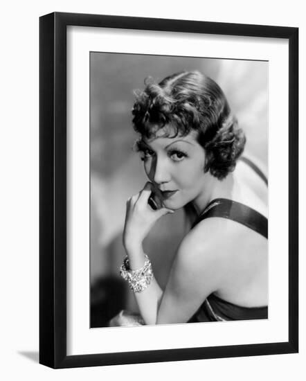 Claudette Colbert, March 22, 1935-null-Framed Photo