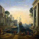 Harbour' after Claude Lorraine, C1820-Clause Lorraine-Framed Giclee Print