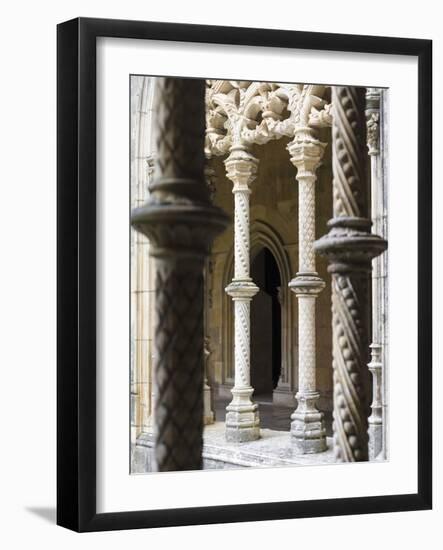 Claustro Real, the royal cloister. Monastery of Batalha, Mosteiro de Santa Maria da Vitoria-Martin Zwick-Framed Photographic Print