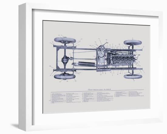 Claxton Blueprint-The Vintage Collection-Framed Giclee Print