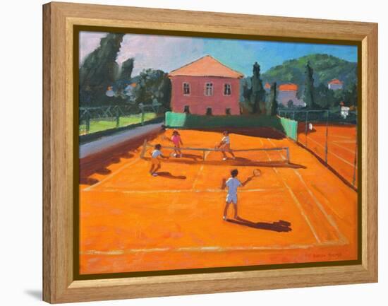 Clay Court Tennis, Lapad, Croatia, 2012-Andrew Macara-Framed Premier Image Canvas