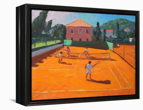 Clay Court Tennis, Lapad, Croatia, 2012-Andrew Macara-Framed Premier Image Canvas