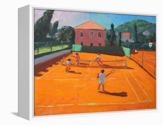 Clay Court Tennis, Lapad, Croatia, 2012-Andrew Macara-Framed Premier Image Canvas