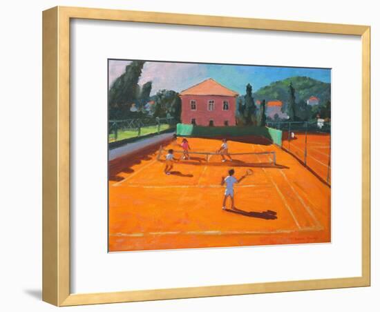 Clay Court Tennis, Lapad, Croatia, 2012-Andrew Macara-Framed Giclee Print