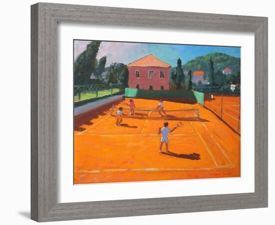 Clay Court Tennis, Lapad, Croatia, 2012-Andrew Macara-Framed Giclee Print