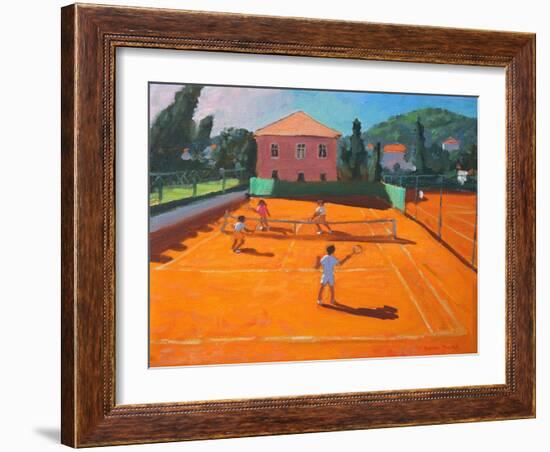 Clay Court Tennis, Lapad, Croatia, 2012-Andrew Macara-Framed Giclee Print