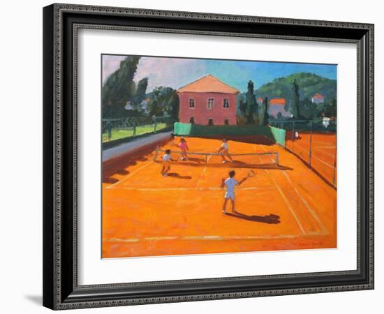 Clay Court Tennis, Lapad, Croatia, 2012-Andrew Macara-Framed Giclee Print