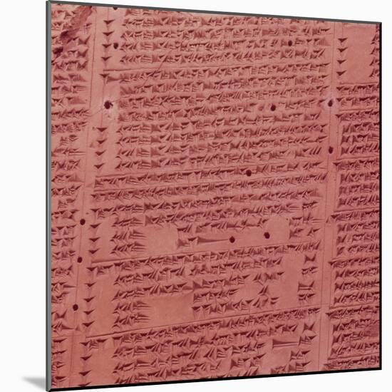 Clay Cuneiform Tablet. 7th century BC-Unknown-Mounted Giclee Print