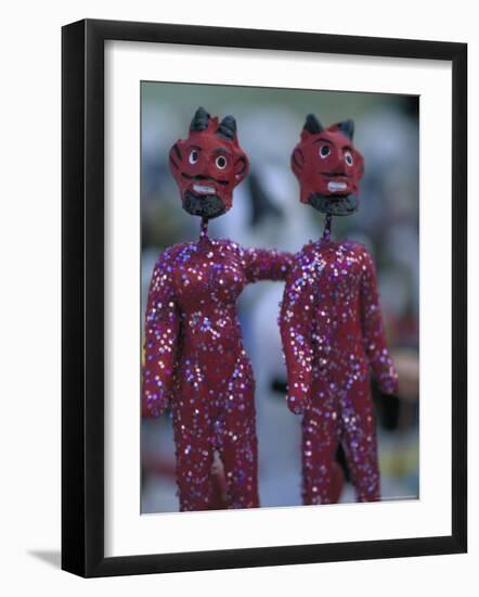 Clay Devils Exchanged Between Friends During the Day of the Dead Festivities, Oaxaca, Mexico-Judith Haden-Framed Photographic Print