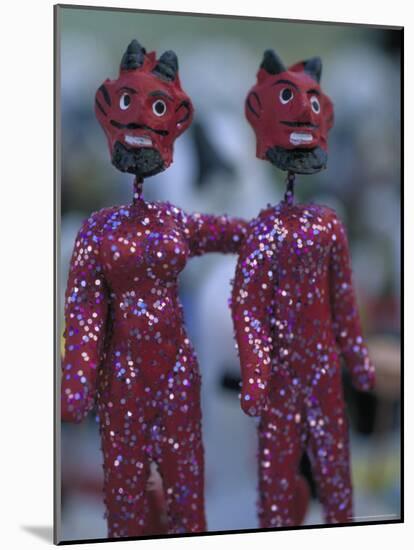 Clay Devils Exchanged Between Friends During the Day of the Dead Festivities, Oaxaca, Mexico-Judith Haden-Mounted Photographic Print