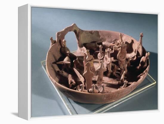 Clay Manufacture Representing Sacred Pit, from Vounous-null-Framed Premier Image Canvas