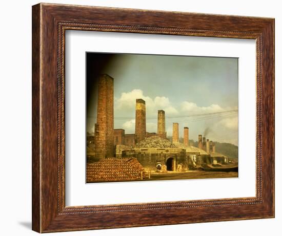 Clay Portfolio 1/51: Empty Kiln Setting at Robinson Clay Product's Plant No. 6 at Midvale, Ohio-Walker Evans-Framed Photographic Print