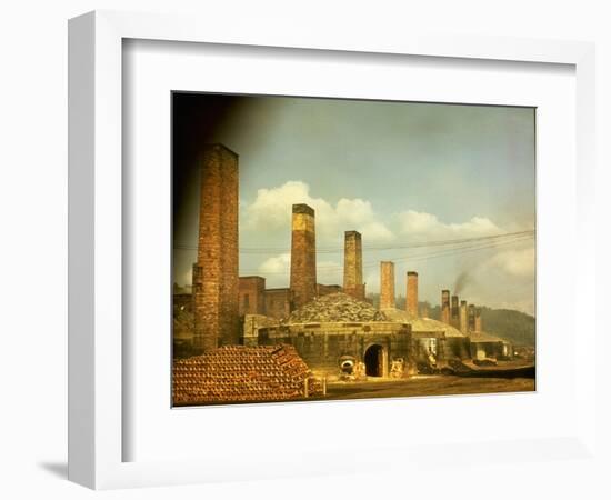 Clay Portfolio 1/51: Empty Kiln Setting at Robinson Clay Product's Plant No. 6 at Midvale, Ohio-Walker Evans-Framed Photographic Print