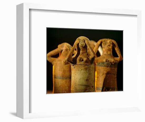 Clay Statuettes of Mourner, Bahariya Museum, Bahariya Oasis, Valley of the Golden Mummies, Egypt-Kenneth Garrett-Framed Photographic Print