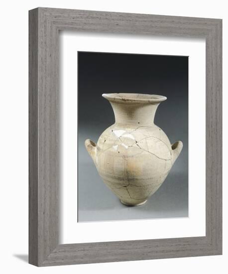 Clay Two-Handled Amphora, Italy, 8th Century BC-null-Framed Giclee Print