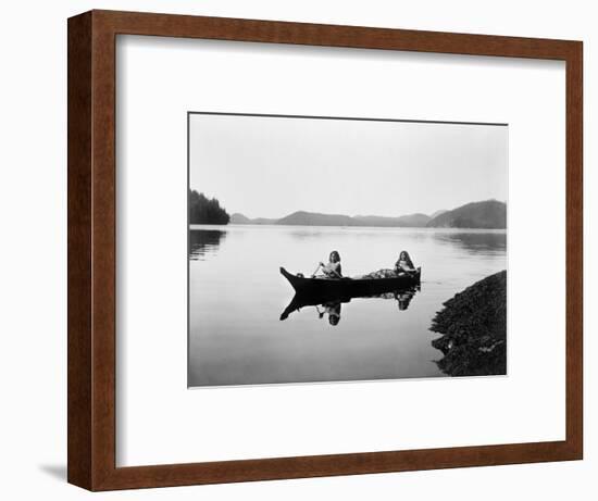 Clayoquot Canoe, c1910-Edward S. Curtis-Framed Premium Giclee Print