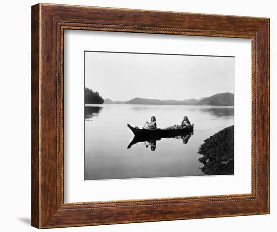 Clayoquot Canoe, c1910-Edward S. Curtis-Framed Giclee Print