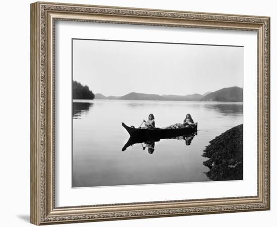 Clayoquot Canoe, c1910-Edward S. Curtis-Framed Giclee Print