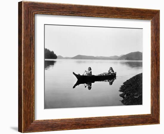 Clayoquot Canoe, c1910-Edward S. Curtis-Framed Giclee Print