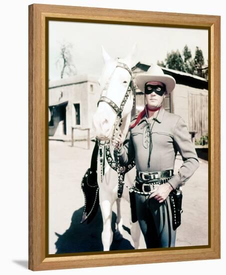 Clayton Moore, The Lone Ranger (1956)-null-Framed Stretched Canvas