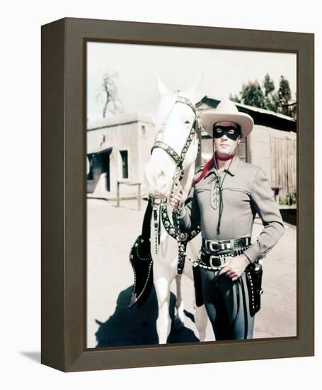 Clayton Moore, The Lone Ranger (1956)-null-Framed Stretched Canvas