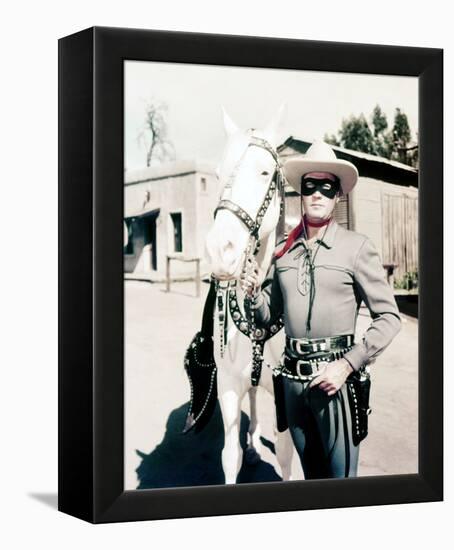 Clayton Moore, The Lone Ranger (1956)-null-Framed Stretched Canvas