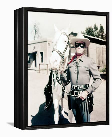 Clayton Moore, The Lone Ranger (1956)-null-Framed Stretched Canvas