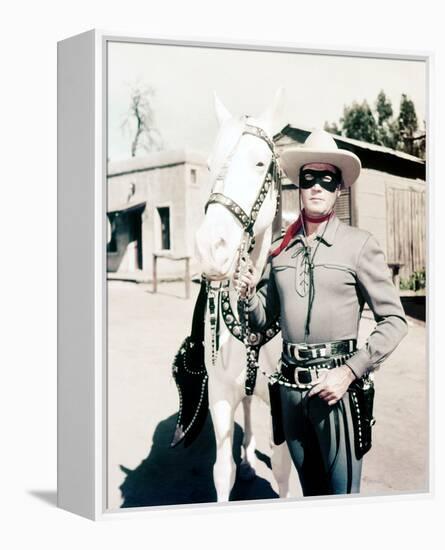 Clayton Moore, The Lone Ranger (1956)-null-Framed Stretched Canvas