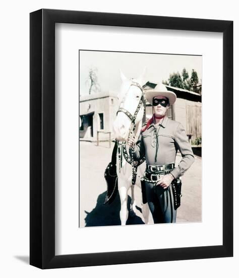 Clayton Moore, The Lone Ranger (1956)-null-Framed Photo