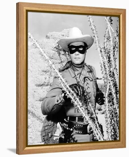 Clayton Moore - The Lone Ranger-null-Framed Stretched Canvas