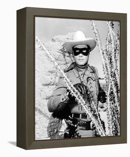 Clayton Moore - The Lone Ranger-null-Framed Stretched Canvas