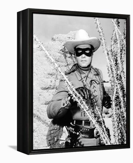 Clayton Moore - The Lone Ranger-null-Framed Stretched Canvas