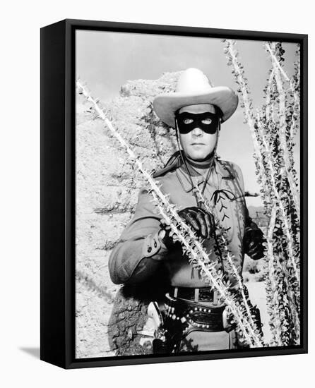 Clayton Moore - The Lone Ranger-null-Framed Stretched Canvas