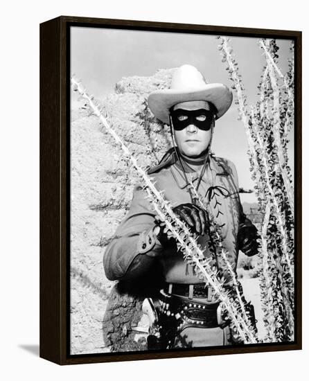 Clayton Moore - The Lone Ranger-null-Framed Stretched Canvas